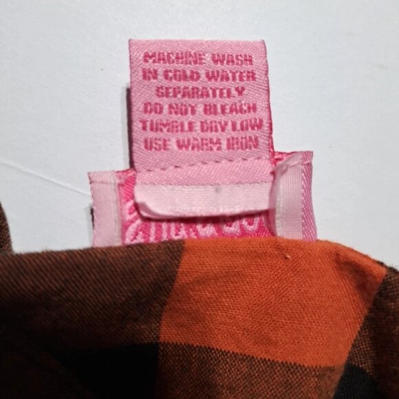 She's Cool Tie Back Top Buttom Down Plaid Pattern Size L Short Sleeve Multicolor - Picture 6 of 6